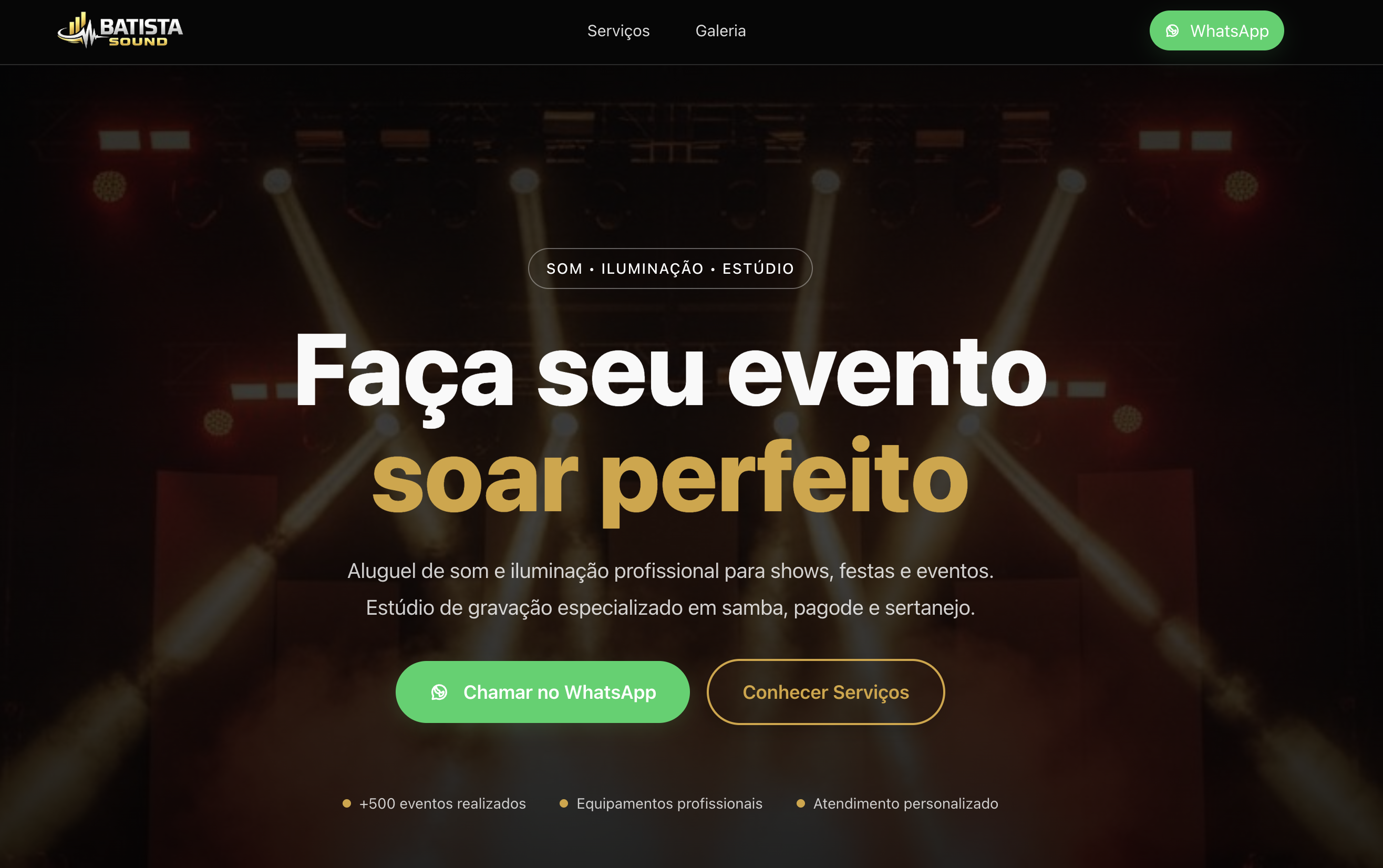 Preview do projeto Batista Sound